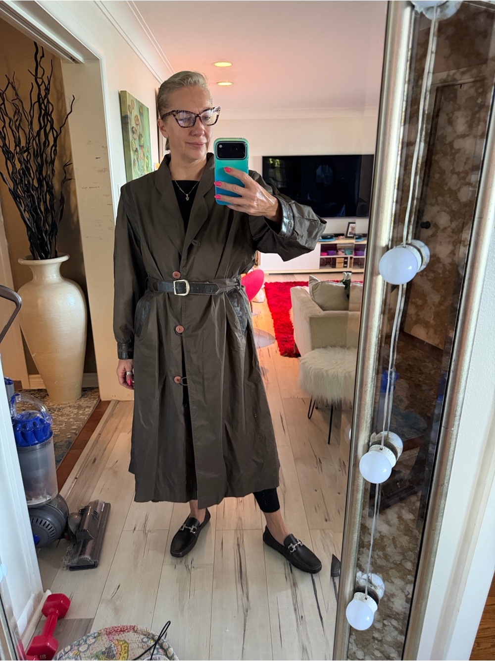 Classic Brown Belted Trench Coat - Women